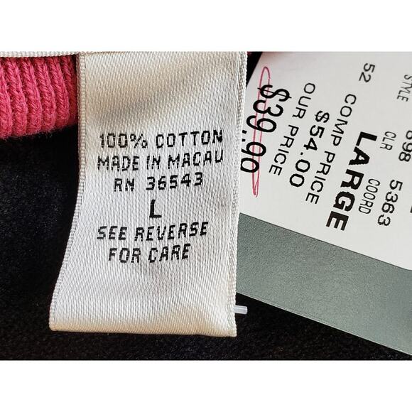 Geoffrey Beene Sweater Womens Size L Pink Casual 3/4 Sleeve Square Neck Pullover - Picture 5 of 13